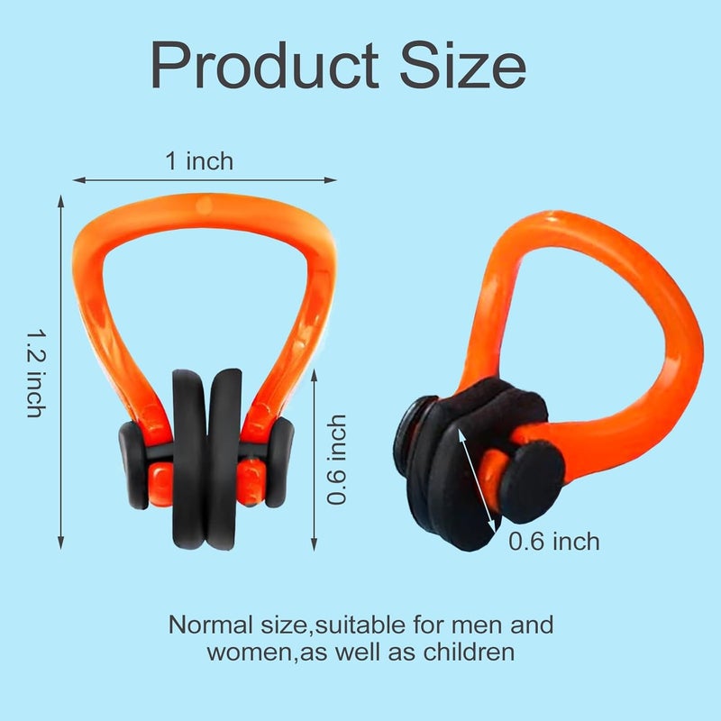 KYLELOVE Swimming Nose Clip,Silicone Waterproof Pool Nose Plugs for Swimming and Diving Multi Color Swim Nose Clip for Kids(Age 7+) Adults with Storage Box 10 Packs - Image 3